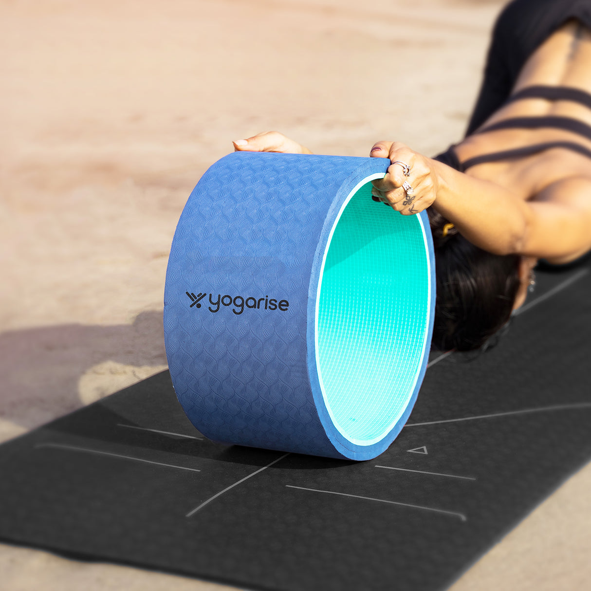  REEHUT Yoga Wheel - 12.6 x 5 Strong Premium Back Roller and  Stretcher with Thick Cushion for Dharma Yoga Pose, Backbend & Stretching  (Light Purple, Set of Wheels) : Sports
