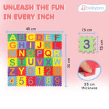 BabyPro ABCD Playmat 36 Pieces Mini Puzzle Foam Mat for Kids