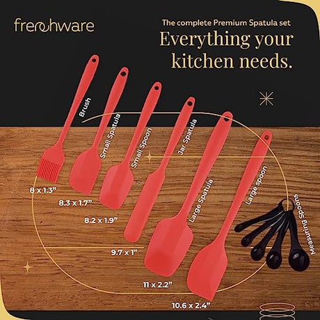 Frenchware Set of 6 + 5 Measuring Tablespoons (Red)